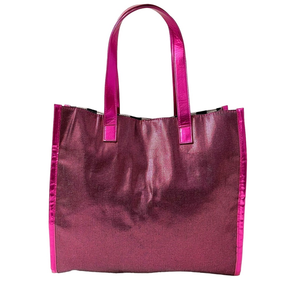 🎉HP! ❤️ NWOT! Juicy Couture Hot Pink Metallic Tote - Picture 4 of 14